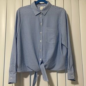 H&M Button Down Top with Tie